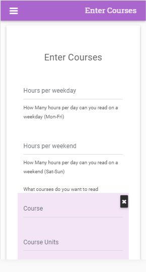 Study timetable Generator